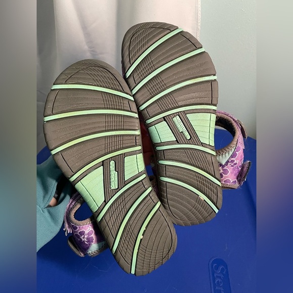 Girls Merrell Surf Strap Sport Sandal Grey &‎ Purple Youth Size 2M - Picture 5 of 8